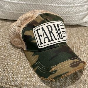 Farm Girl camo SnapBack trucker hat